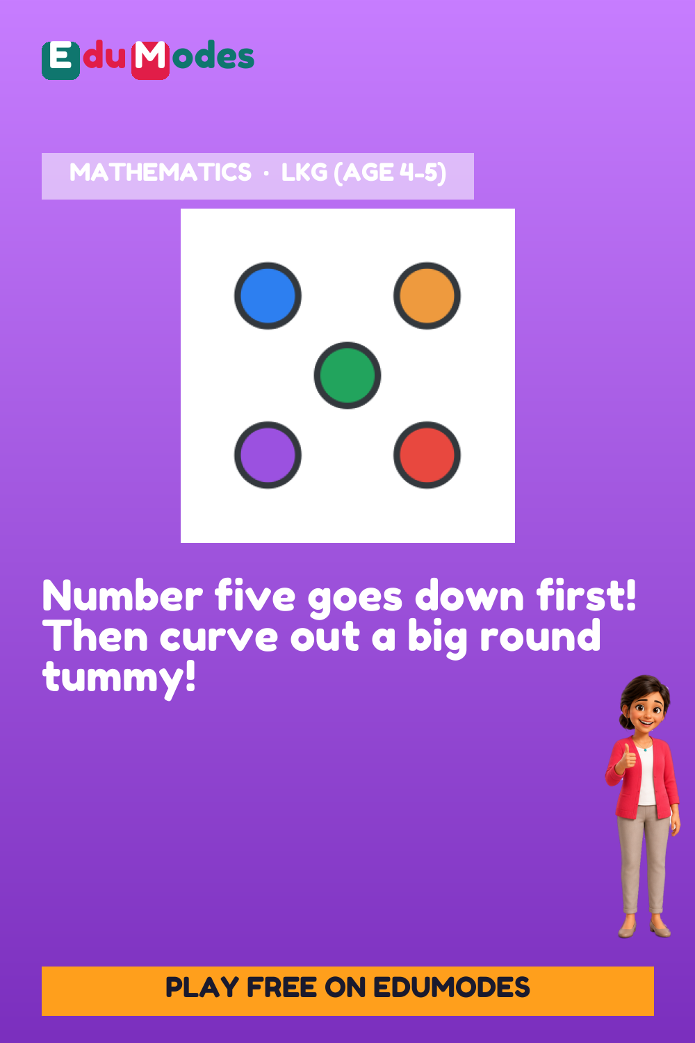 Trace the Number 5 - Interactive Learning Game Preview