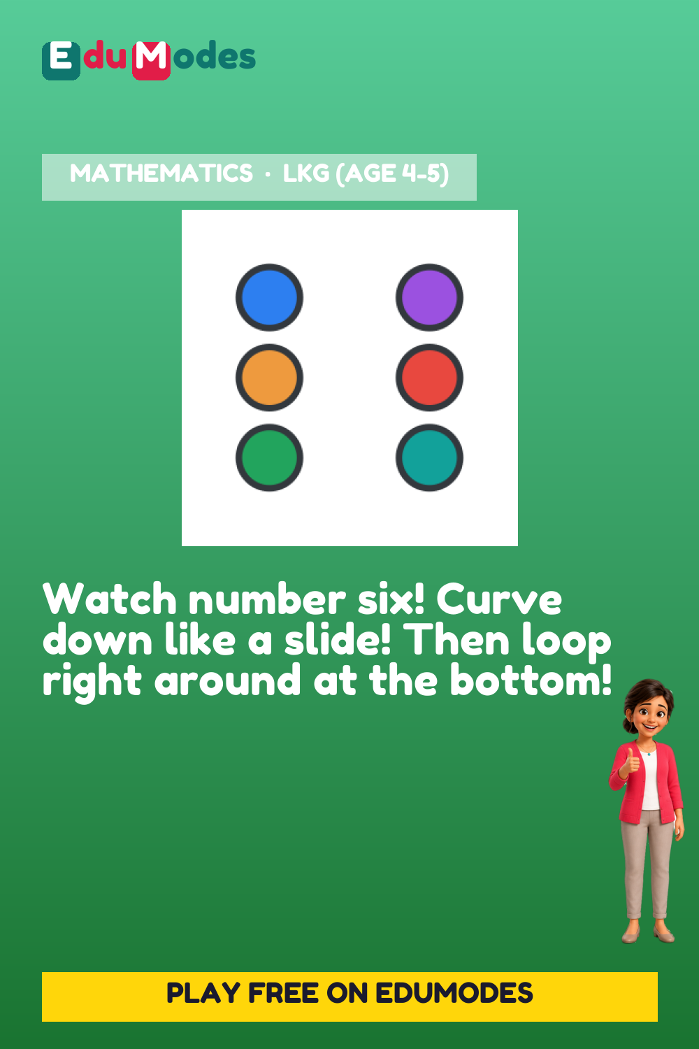 Trace the Number 6 - Interactive Learning Game Preview