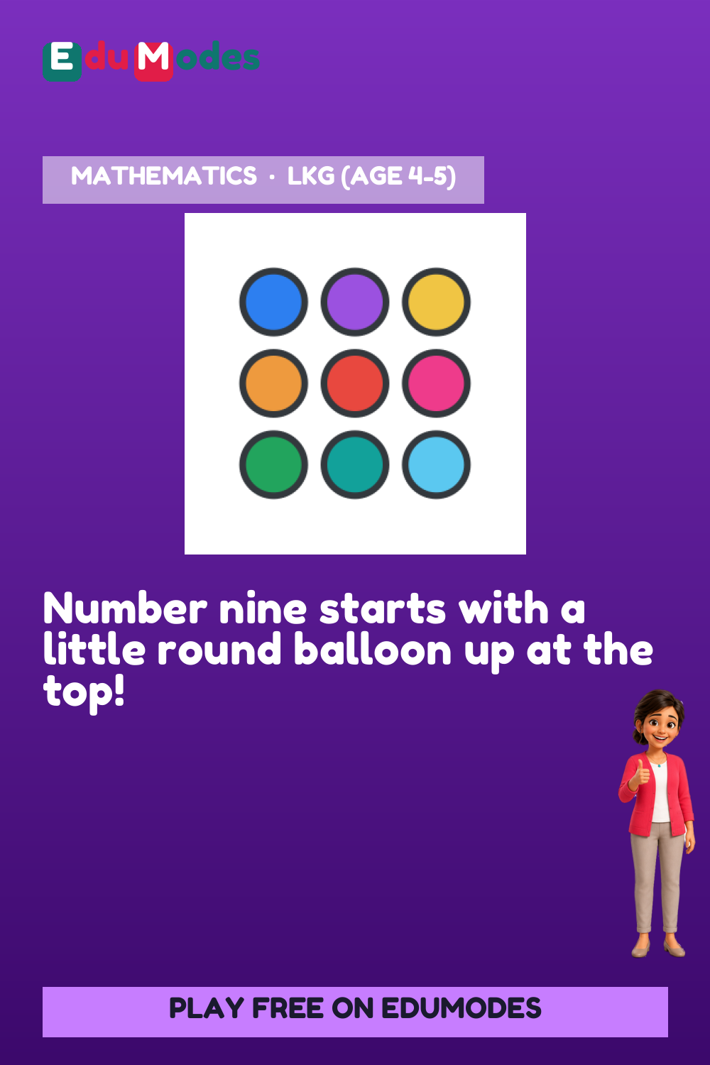 Trace the Number 9 - Interactive Learning Game Preview