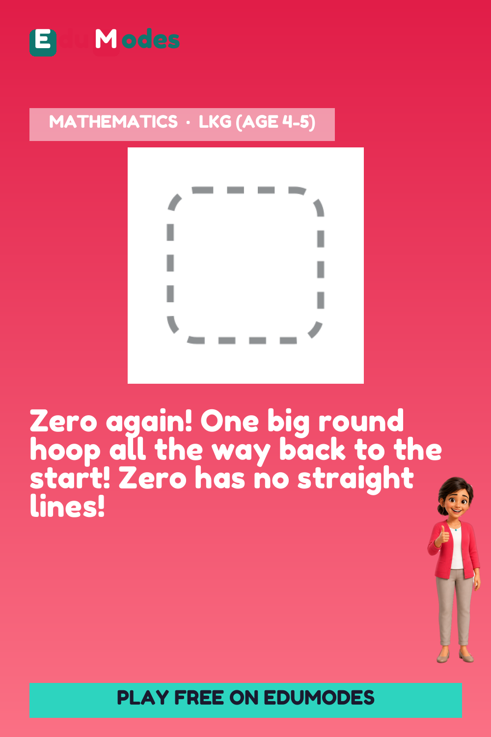 Trace the Number 0 Again - Interactive Learning Game Preview