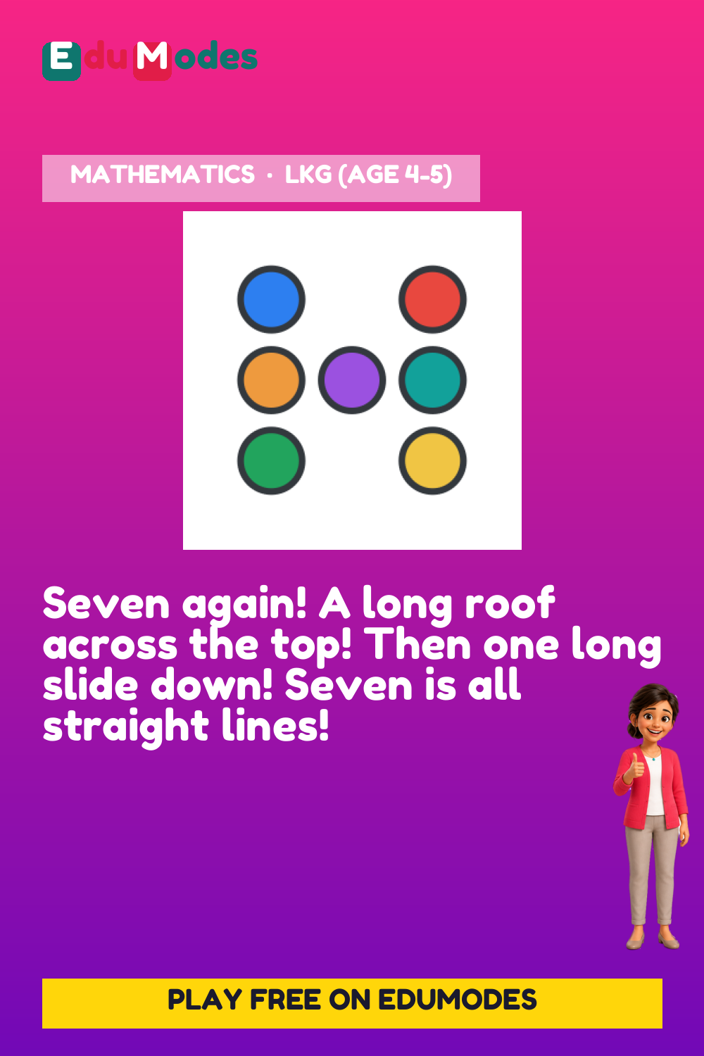 Trace the Number 7 Again - Interactive Learning Game Preview