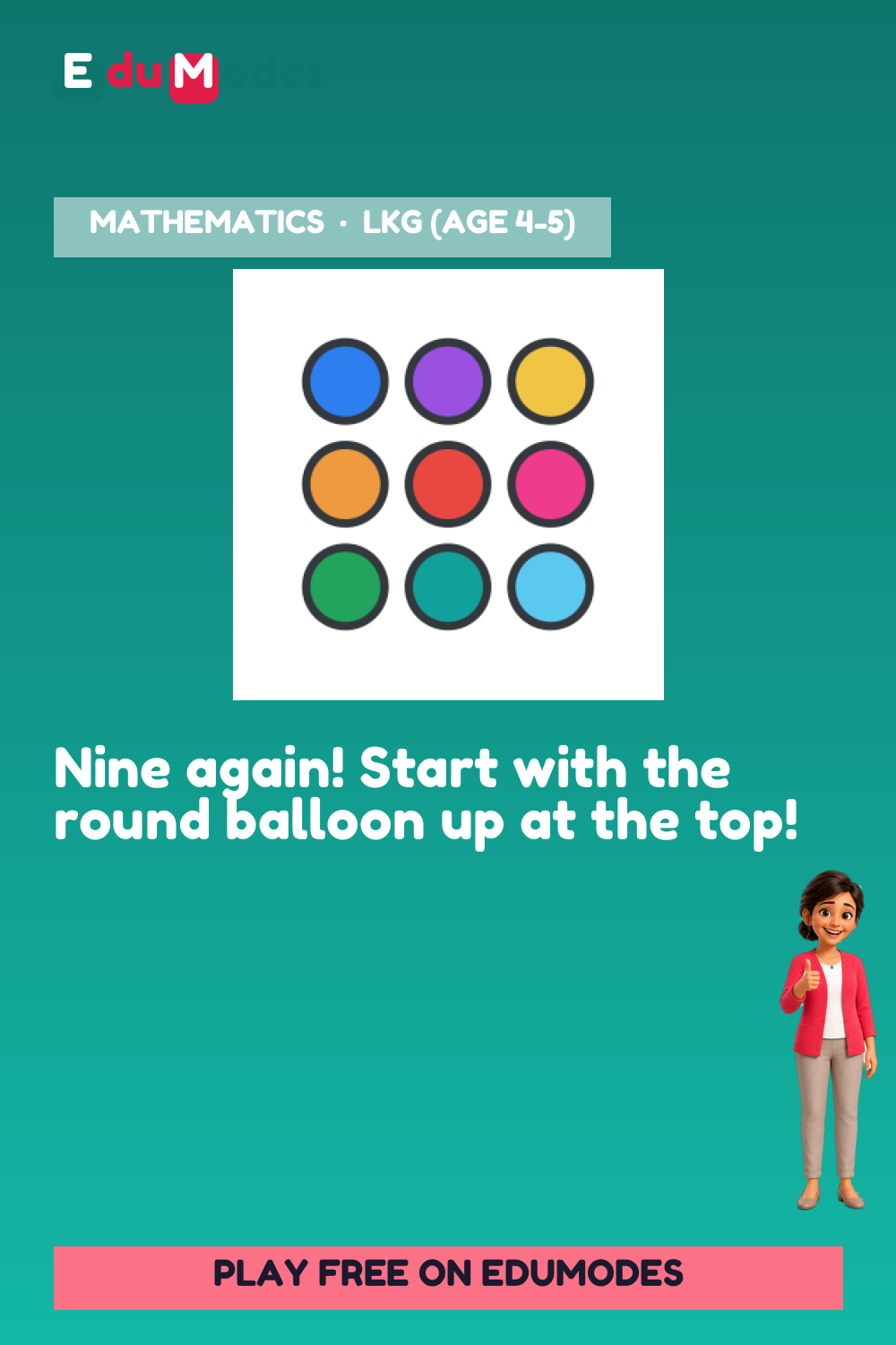 Trace the Number 9 Again - Interactive Learning Game Preview