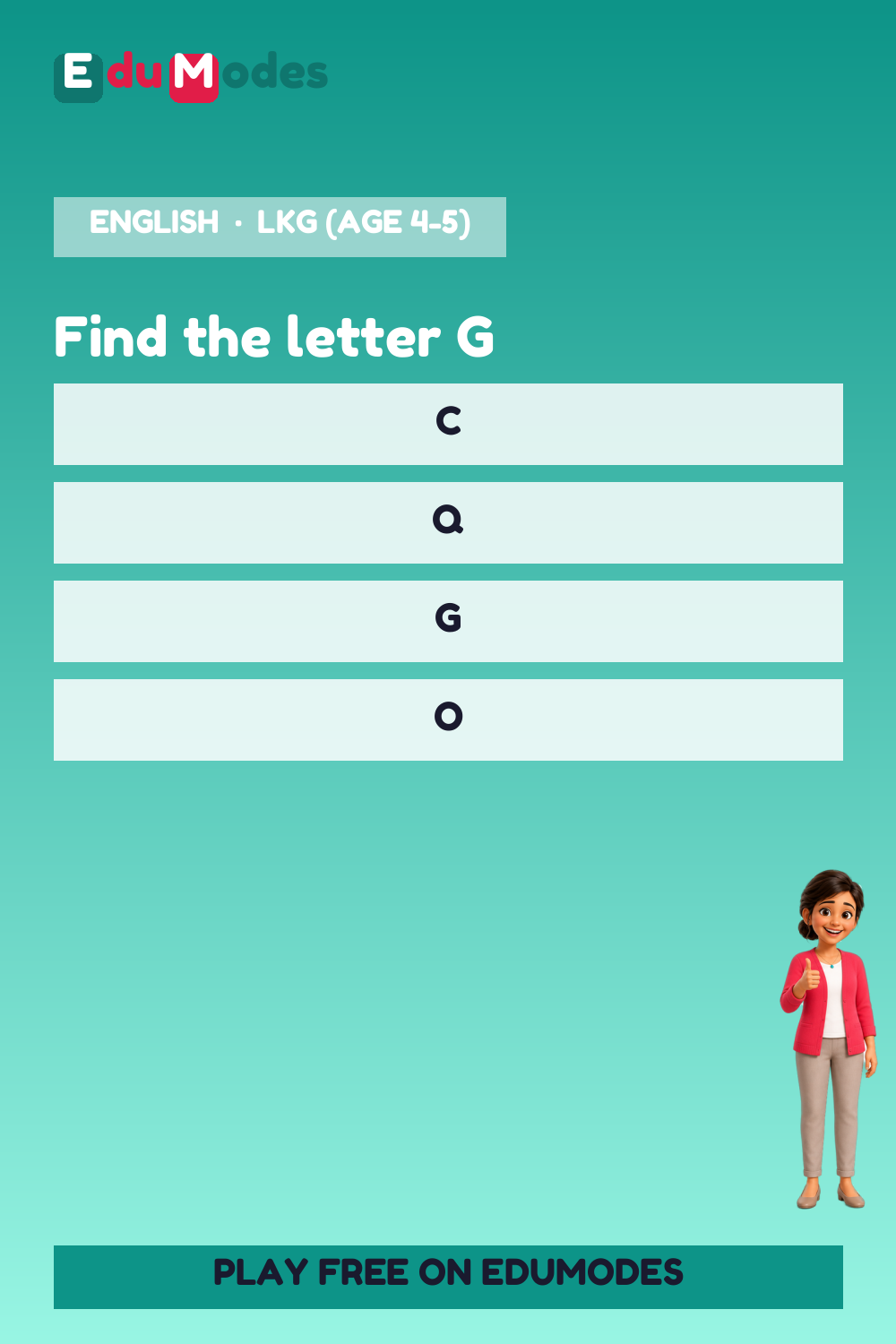 Uppercase Letters G, H, I - Interactive Learning Game Preview
