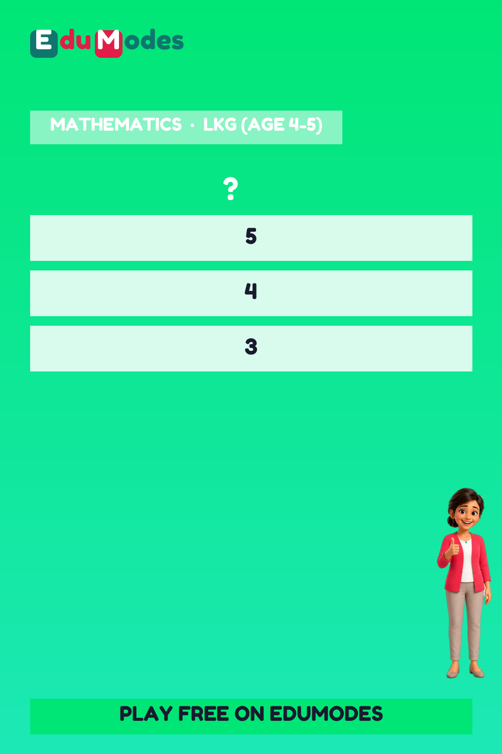 How Many Dots 4 to 5 - Interactive Learning Game Preview