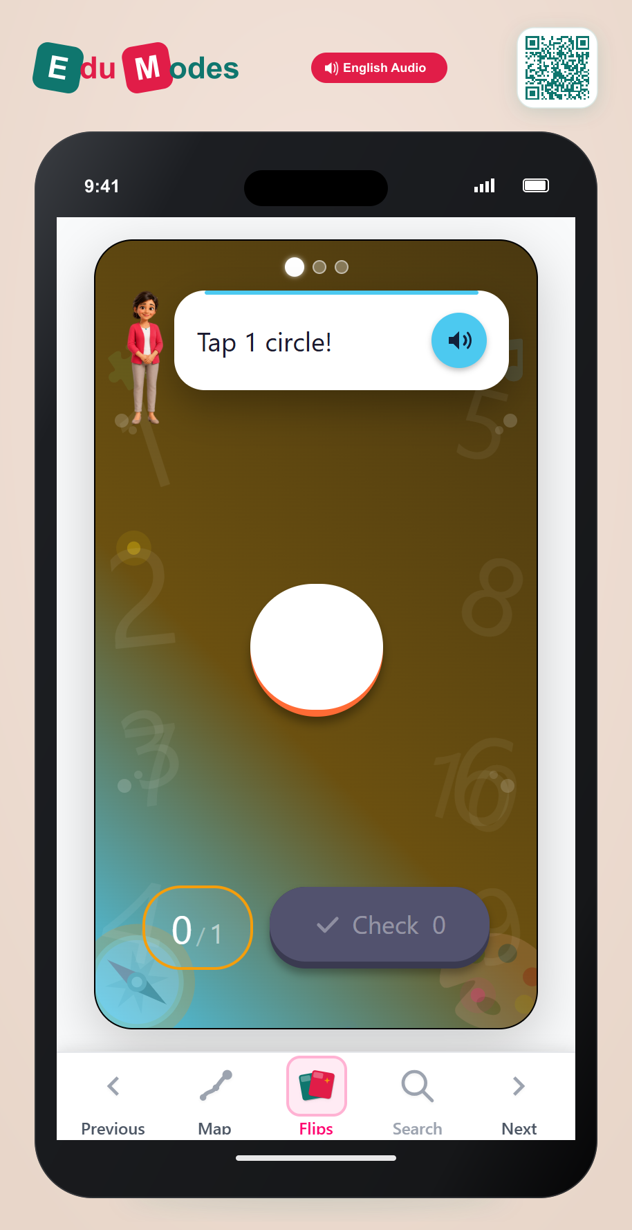Tap One Circle - Interactive Learning Game Preview