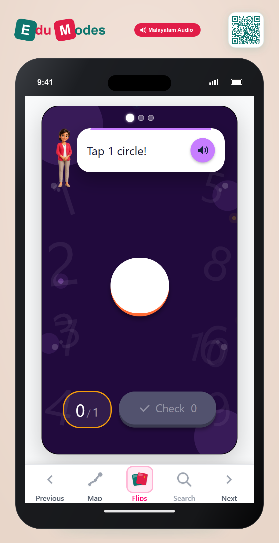 Tap One Circle - Interactive Learning Game Preview