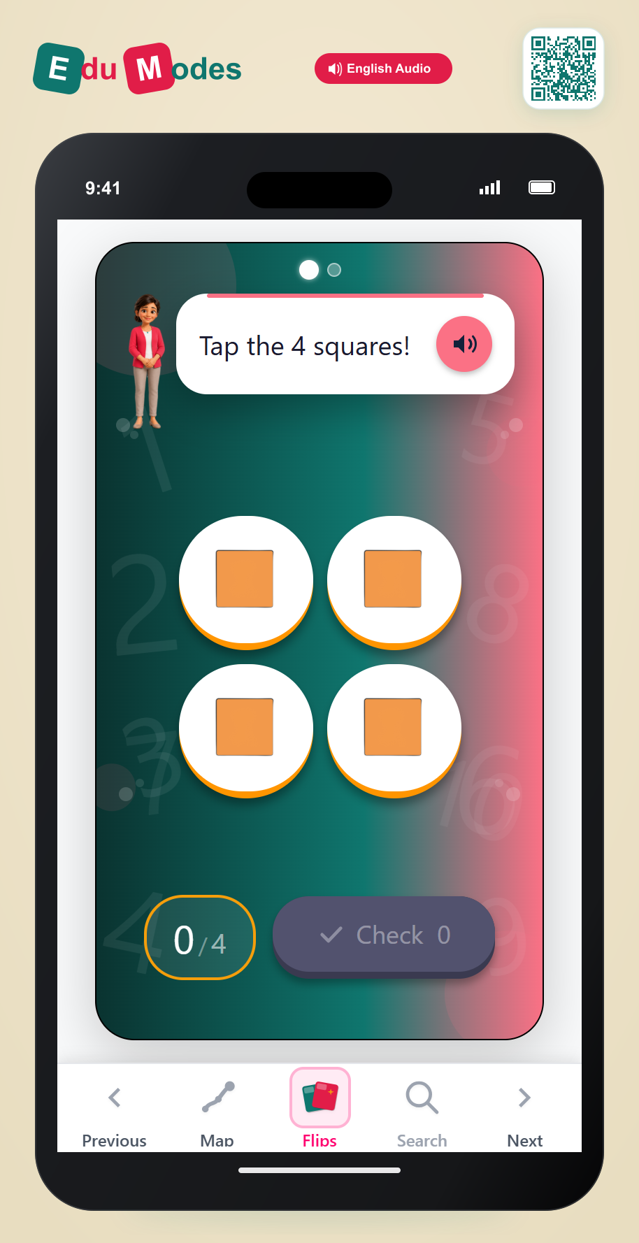 Tap 4 to 5 Shapes - Interactive Learning Game Preview