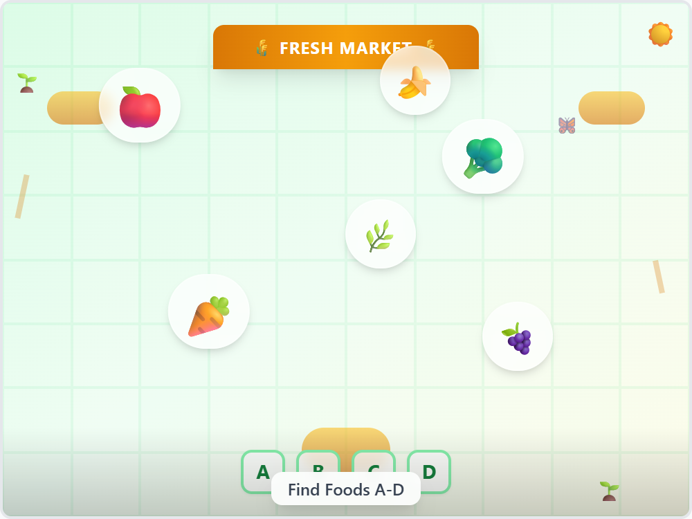 Veggie Letters A-D