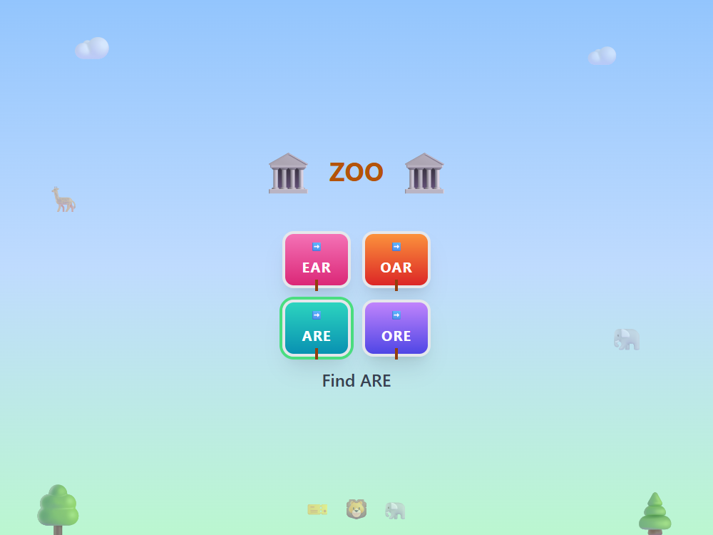Zoo Word ARE