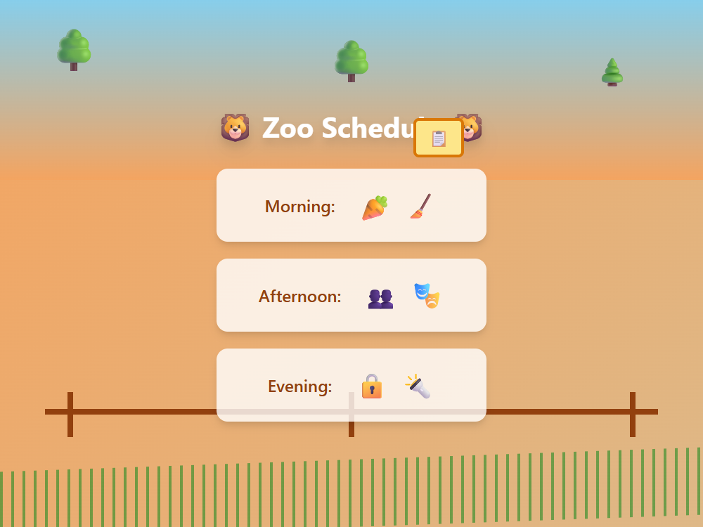 Zoo Keeper Calendar