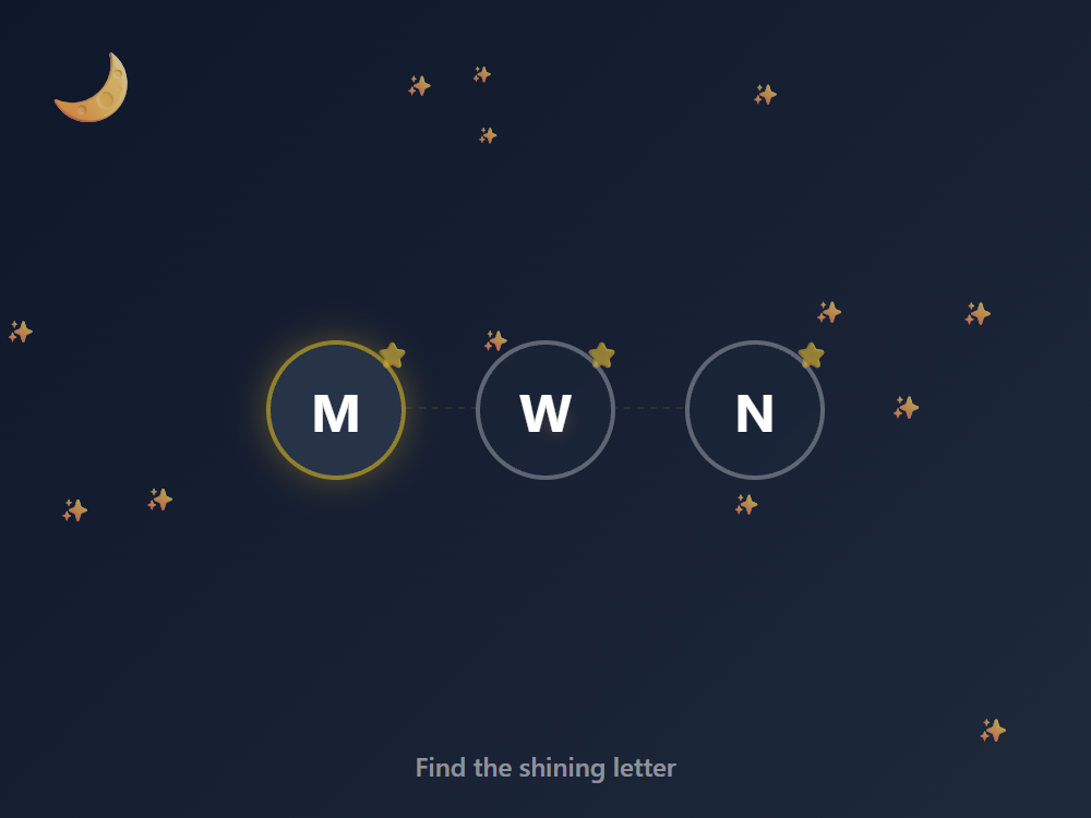 Moon Letter M