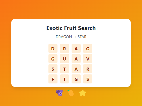 Find Exotic Fruits in Grid
