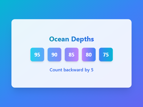 Ocean Depths: Counting Down by Five