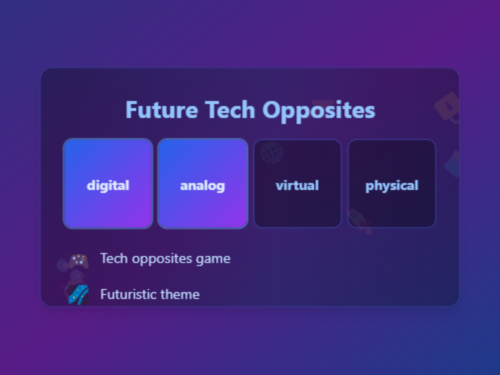 Future Tech Opposites Match