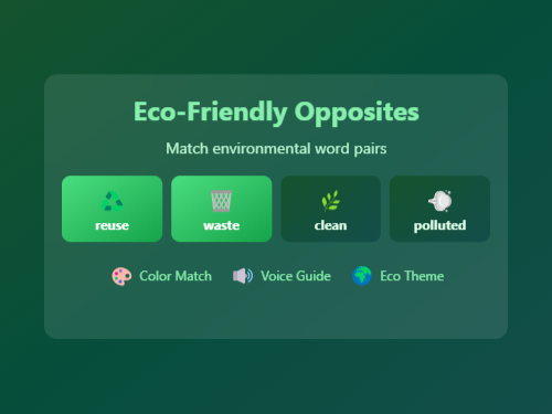 Match Environmental Word Opposites