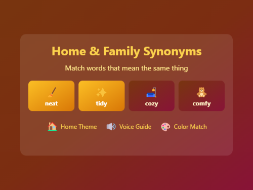 Match Home & Family Word Pairs