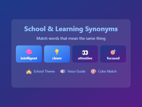 Match School Learning Word Pairs