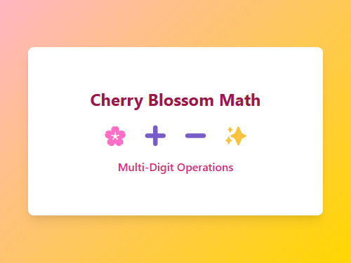 Cherry Blossom Math Adventure