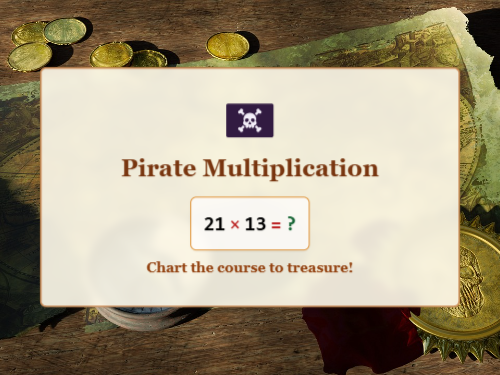 Pirate Map Multiplication 2x2