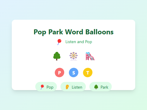 Listen and Pop Park Letters