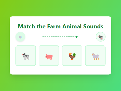 Match Farm Animal Names with Pictures