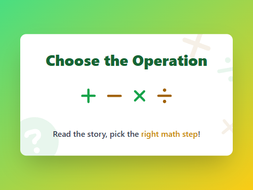 Choose the Right Math Operation