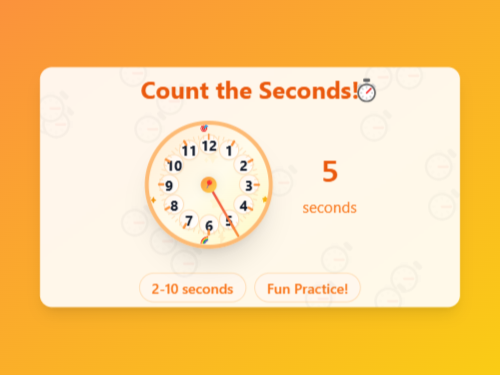 Count Seconds on Moving Clock
