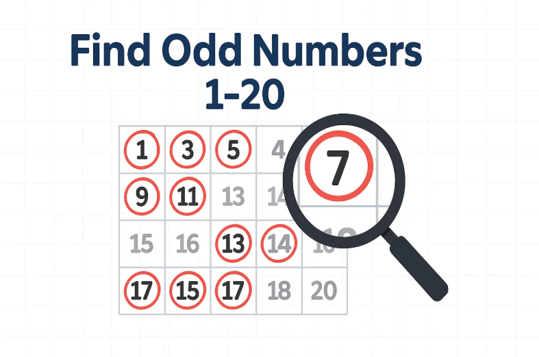 Find Odd Numbers 1-20