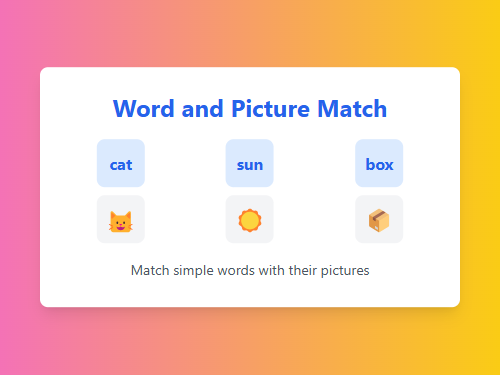 Word and Picture Match Fun