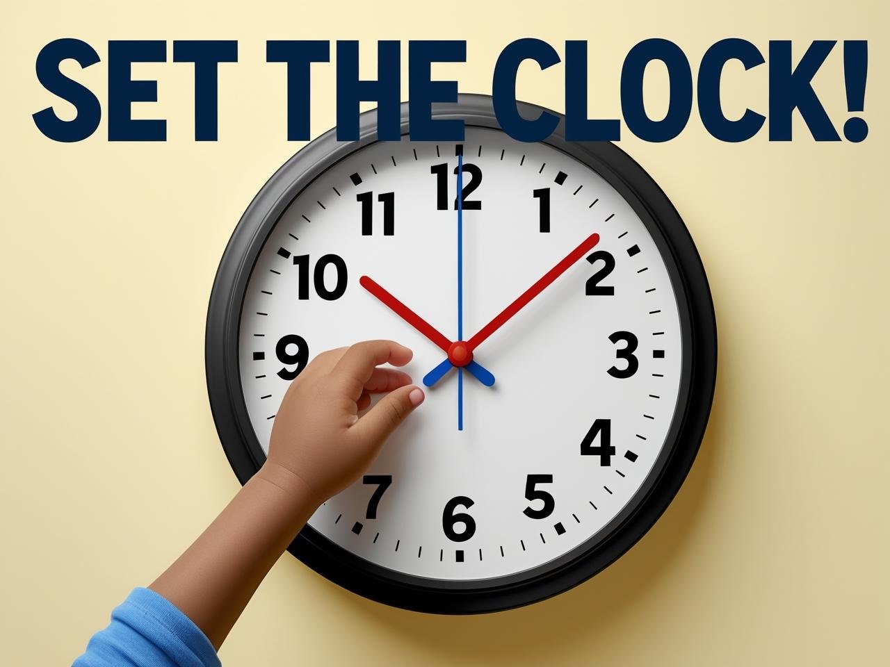 Set Digital Time on Clock