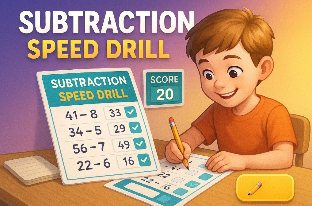Subtraction Speed Drill 2
