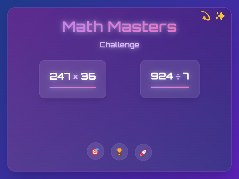 Math Masters Challenge