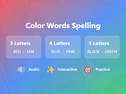 Color Words Spelling Practice