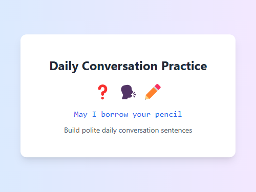 Build Polite Daily Conversation Sentences