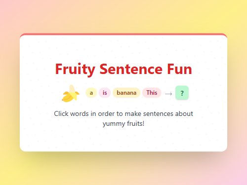Make Simple Fruit Sentences