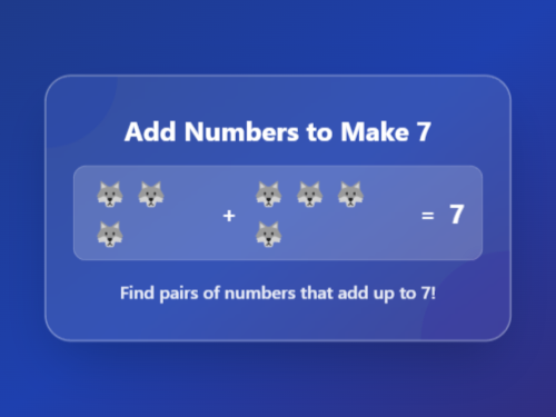 Add Numbers to Make Seven