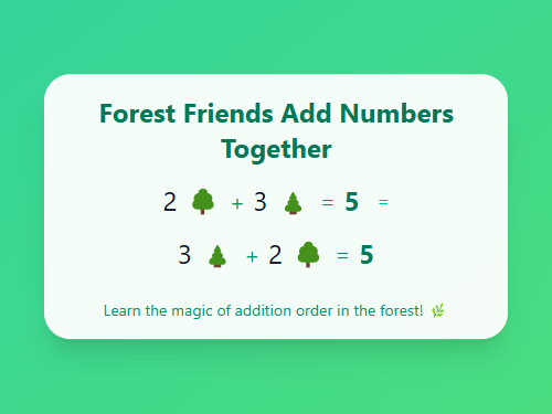 Forest Friends Add Numbers Together