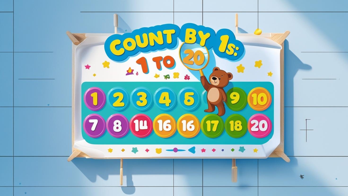 Count by 1s: 1 to 20