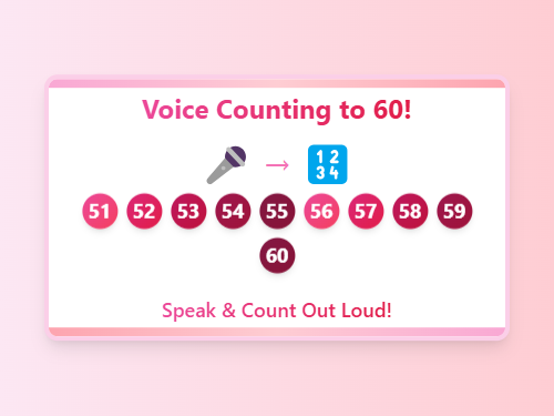 Voice Count Numbers From 51-60