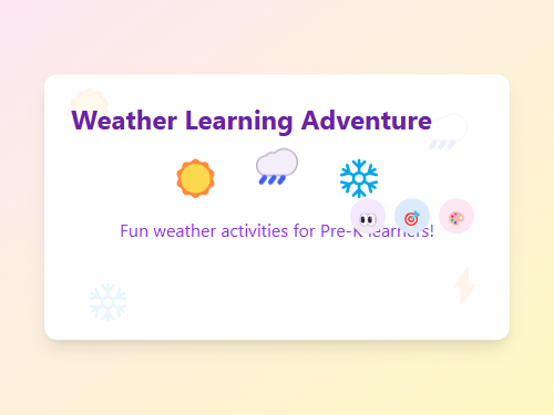 Weather Learning Adventure