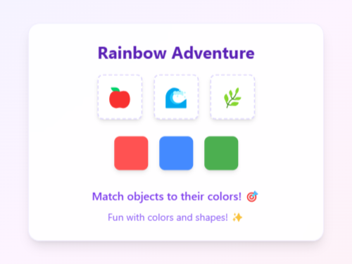 Rainbow Adventure: Fun Color Matching Game