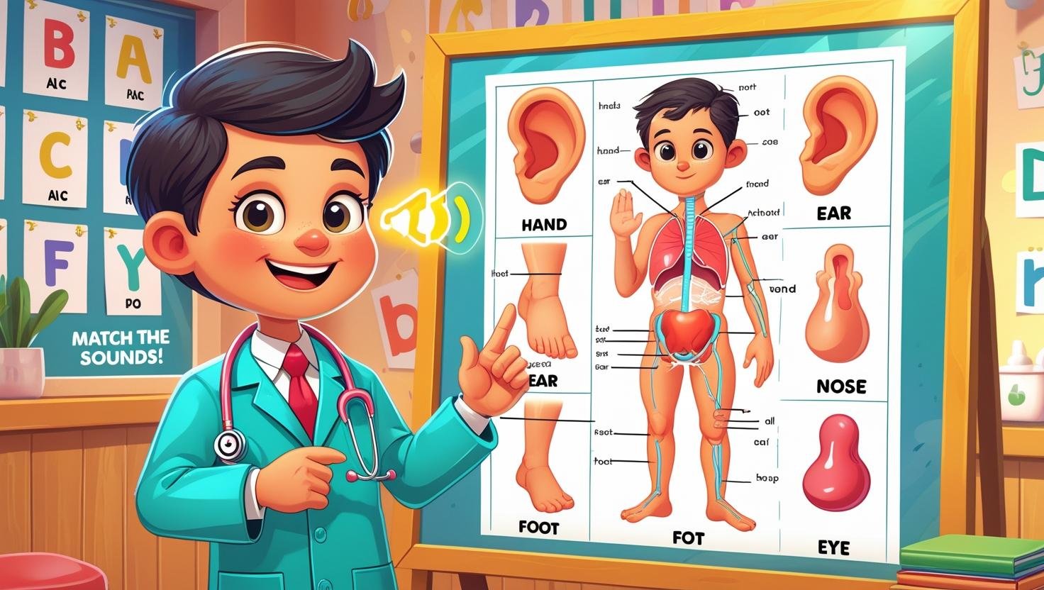 Listen and Match Body Parts