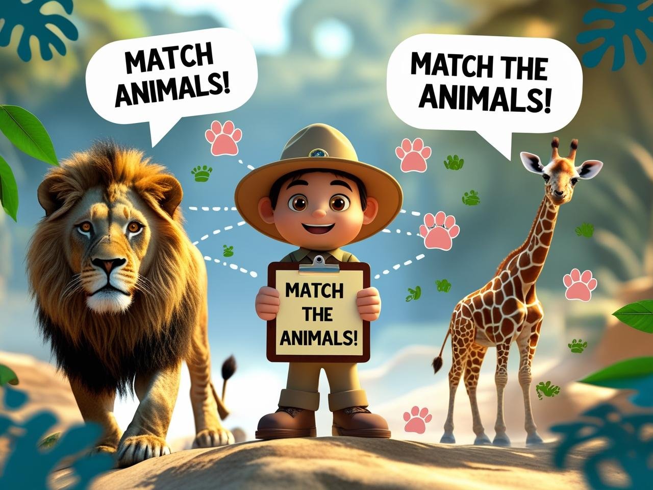 Match Wild Animal Names with Pictures