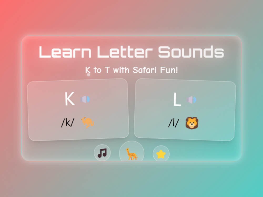 Learn Letter Sounds: K to T - Fun Phonics Practice with Safari Animals