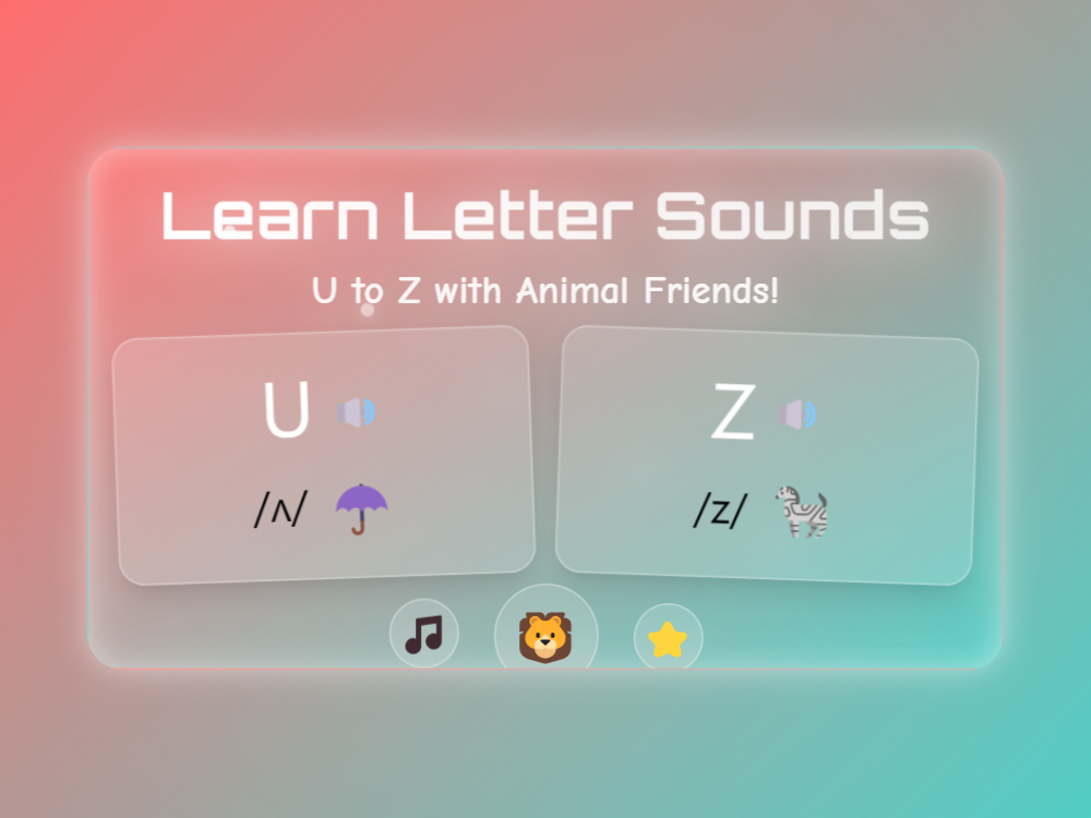 Learn Letter Sounds: U to Z - Fun Phonics Practice with Animal Friends