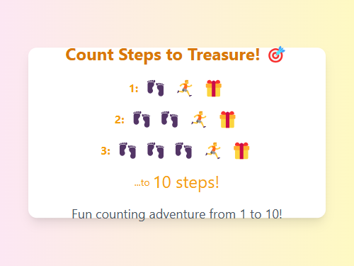 Count Steps to Find Treasure!